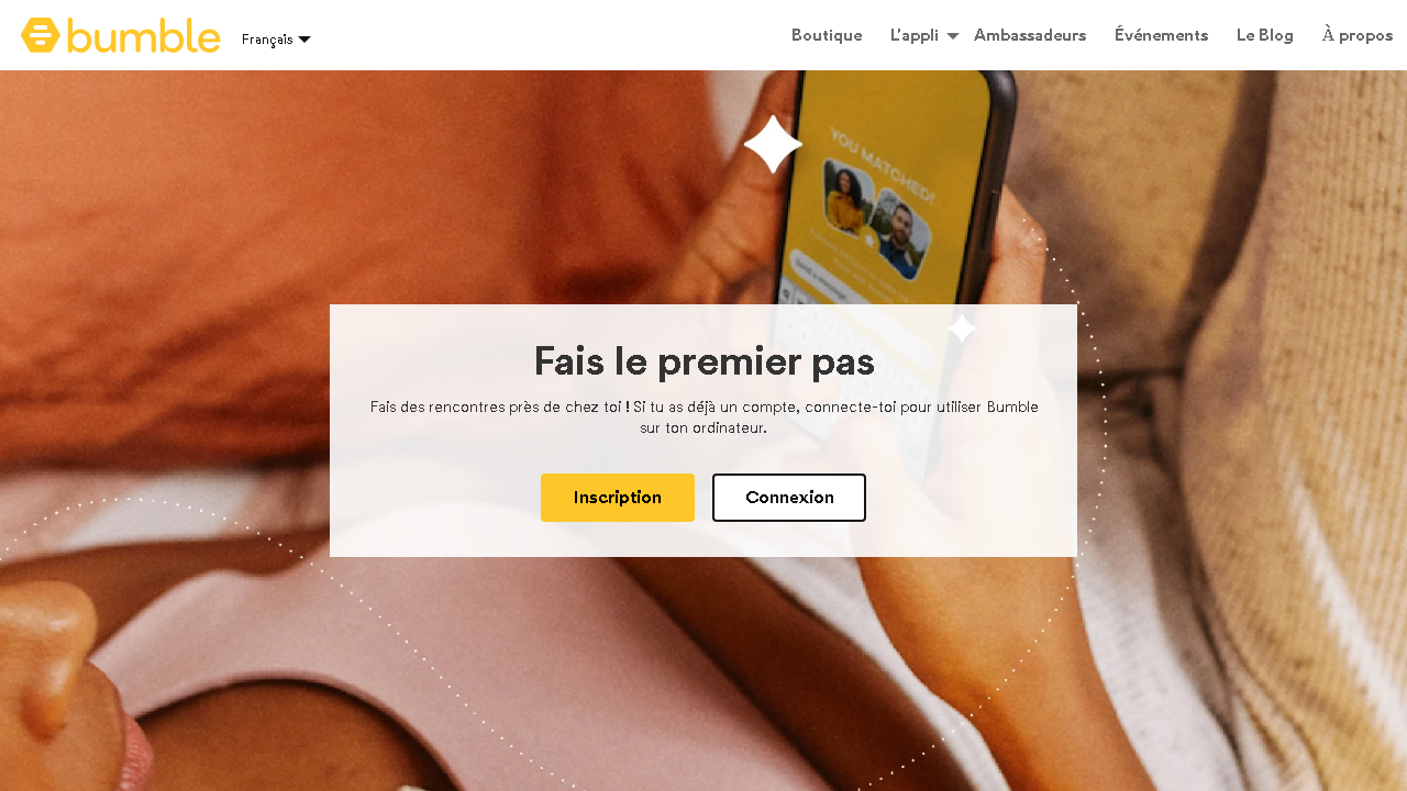 Capture d'écran de http://bumble.com